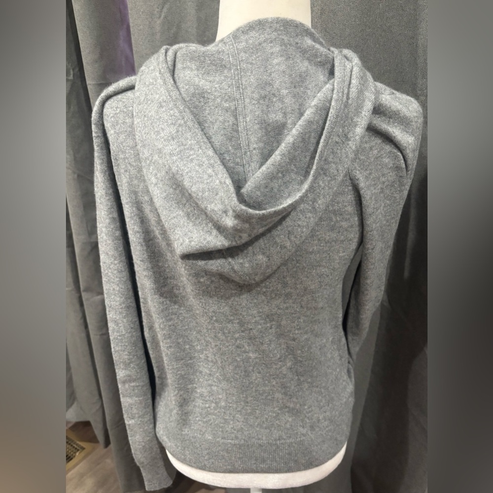 NWT Quince Mongolian Cashmere Full-Zip Hoodie Heather Gray Small & Medium Casual - Picture 8 of 14